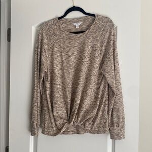 Twist Front Long Sleeve Top